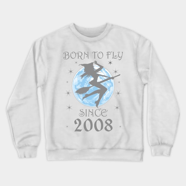 BORN TO FLY SINCE 1930 WITCHCRAFT T-SHIRT | WICCA BIRTHDAY WITCH GIFT Crewneck Sweatshirt by Chameleon Living